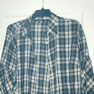 Off White Lauren plaid 2x bell sleeve never worn